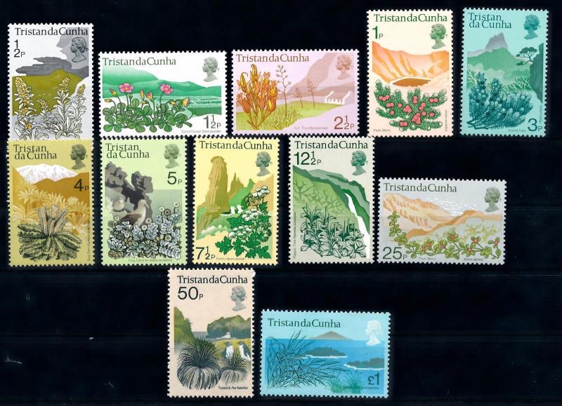 [66916] Tristan Da Cunha 1972 Flora Flowers Plants 12 Values MNH