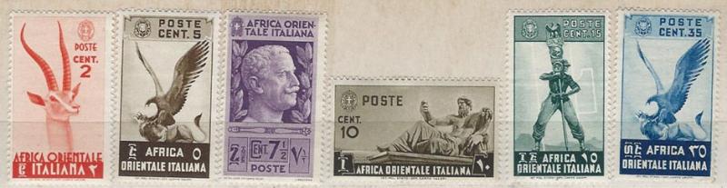 Italian East Africa 1-5,9 (NH) 