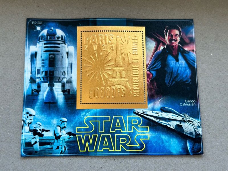 Cinema. Star Wars 8 blocks Foil Bronza perforated NEW 2024 year MNH **