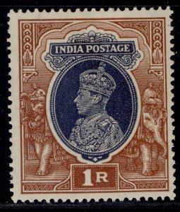 INDIA GVI SG259, 1r grey & red-brown, M MINT.