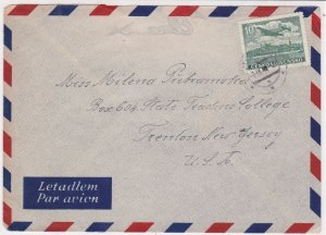 Czechoslovakia Plane Stamps Airmail Cover ref R 17903