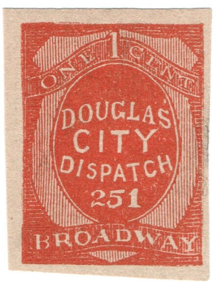 (I.B) US Local Post : Douglas City Dispatch 1c