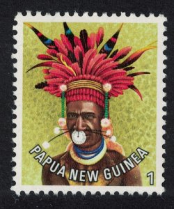 Papua NG Man from Kundiawa Hairdress 1c 1978 MNH SC#445 SG#318