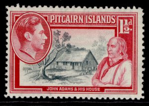 PITCAIRN ISLANDS GVI SG3, 1½d grey & carmine, M MINT.