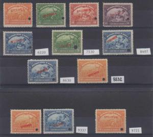 HAITI 1920 Sc 310-314 (12x) ULTIMATE FULL SET OF PERF PROOFS + SPECIMEN MNH 