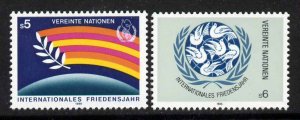 United Nations - Vienna 64-5 MNH International Peace Year, Doves