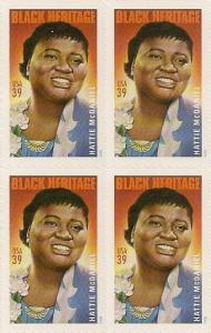 US 3996 Black Heritage Hattie McDaniel 39c block (4 stamps) MNH 2006