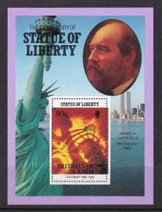 British Virgin Islands 559-567 Statue of Liberty Souvenir Sheets MNH VF