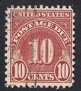 J84 10 cent Carmine VF used