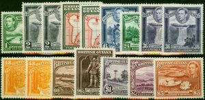 British Guiana 1938-51 Extended Set of 16 SG308a- 319 Fine LMM