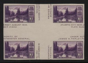 1934 Mt. Rainier Sc 770 Farley Parks Cross Gutter Block CV $27.50