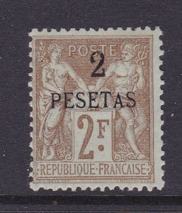 French Morocco Scott 8,  1900 2P on 2F surcharge, F/VF MLH.  Scott $240