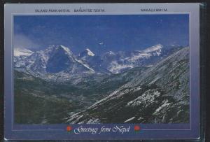 NEPAL  (P12103B) 1992 SPANISH EXPEDITION TO MAKALU SIGNED PPC.   NICE