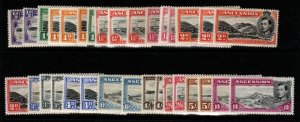 ASCENSION SG38/47b 1938-40 DEFINITIVE SET OF 32 VALUES ALL PERFS MTD MINT