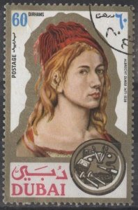 Dubai 151 (used cto) 60d Albrecht Dürer, self-portrait (1971)