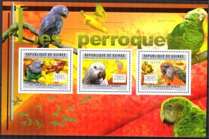 Guinea 2011 Birds Parrots sheet MNH