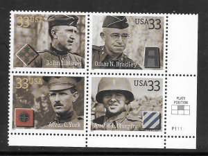 #3393-96 MNH Plate Block