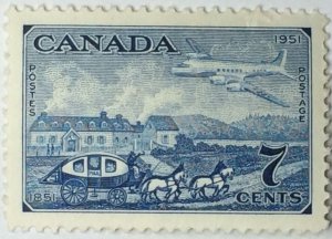 CANADA 1951 #313 Stamp Centenary (Stagecoach and Plane) - MNH