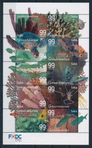 [1121341] Caribbean Netherlands 2017 Saba Marine life Fish Coral reef MNH