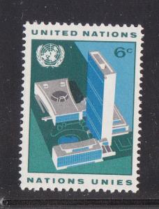 UN - NY # 187, UN Headquarters Building, Mint NH, 1/2 Cat.