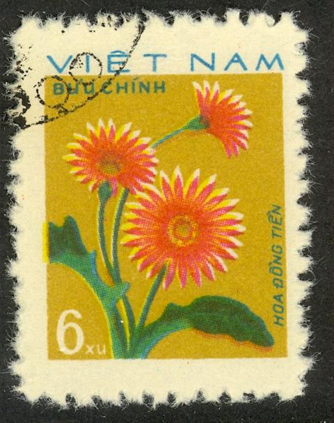 VIETNAM 1977 6xu DAHLIAS Flower Issue Scott No 892 CTO Used