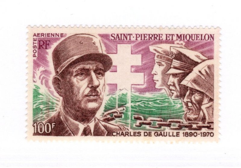 Saint Pierre and Miquelon #C50 MH - Stamp - CAT VALUE $30.00