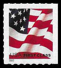 PCBstamps   US #3625 ATM Sgl 37c Flag, die cut 8, MNH, (47)