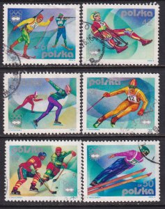 Poland 1976 Sc 2137-42 Winter Olympic Games Innsbruck Austria Stamp Used