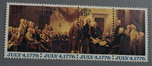 United States #1694a (1691-94) MNH XF Strip Four July 4, 1776