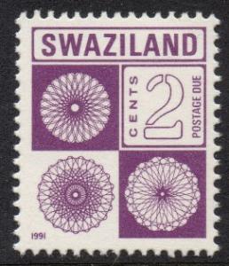 Swaziland - 1991 Postage Due 2c MNH** SG D23