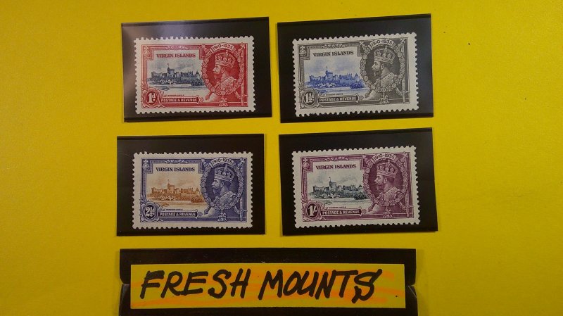 Virgin Islands 1935 Silver Jubilee Scott# 69-72 Mint VF-XF Hinged CPL (4)
