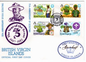 Virgin Islands (British) 1982 Sc 438-41 FDC-1