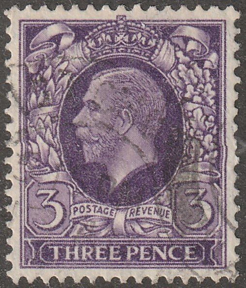 Great Britain, stamp, Scott#164,  used, hinged, 3 pence, violet