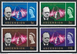 ASCENSION ISLAND 1966 Churchill Commemorative Set SG91-94 MH