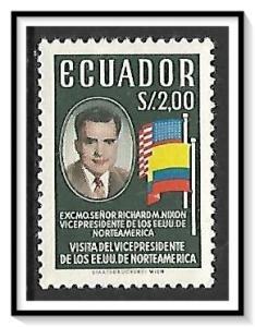 Ecuador #639 Richard Nixon & Flags MH