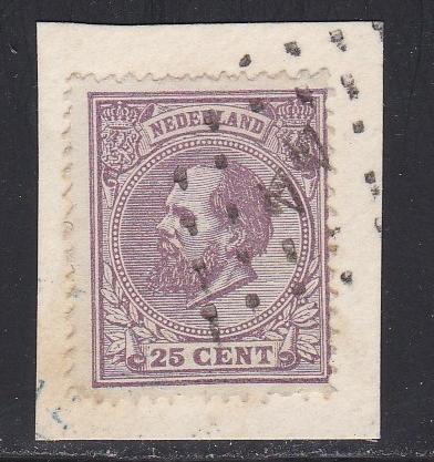 Netherlands #  30, King William III, Used on Paper, 1/3 Cat.