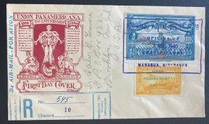 1940 Managua Nicaragua First Day Cover FDC Pan-American Union 50th Anniversary