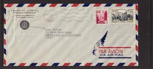 Morocco to Travis AFB 1954 Airmail #10 Cover