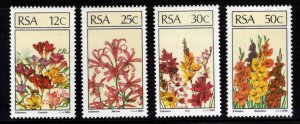 RSA, Republic of South Africa Scott 656-659 MNH** Flower  set