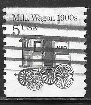 USA 2253: 5c Milk Wagon, single, used, VF