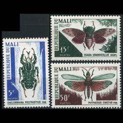 MALI 1967 - Scott# 99-101 Insects Set of 3 NH