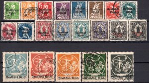 German States Bavaria Scott # 256 - 275, used, cpl set incl # 270A