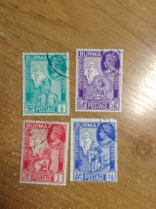 Burma  # 66-69  used