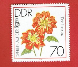 GERMANY DDR SCOTT#2027 1979 70pf DAHLIA FLOWERS - MH