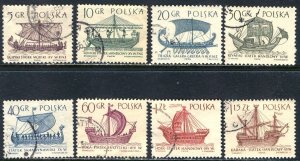 Poland; 1965: Sc. # 1299-1306 Used CTO Cpl. Set