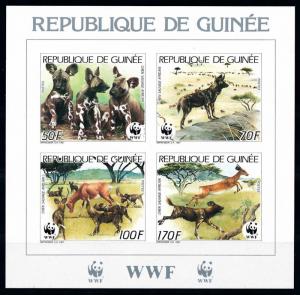 [95664] Guinea 1987 Wild Life WWF Wild Dog Imperf. Sheet MNH