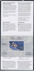 CANADA 2013 DUCK STAMP MINT IN FOLDER AS ISSUED LONG TAILED DUCK by Thivierge