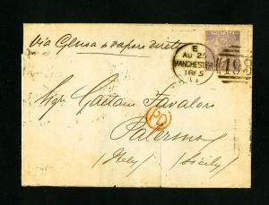 Great Britain Stamp #45 on 1865 Cover