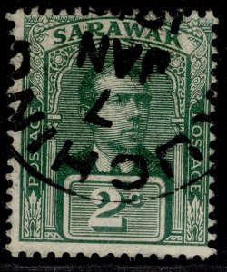 SARAWAK GV SG51, 2c green, FINE USED.