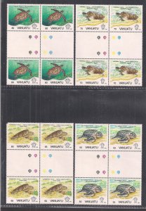 VANUATU SC# 577-80   GUTTER B/4   FVF/MNH 1992